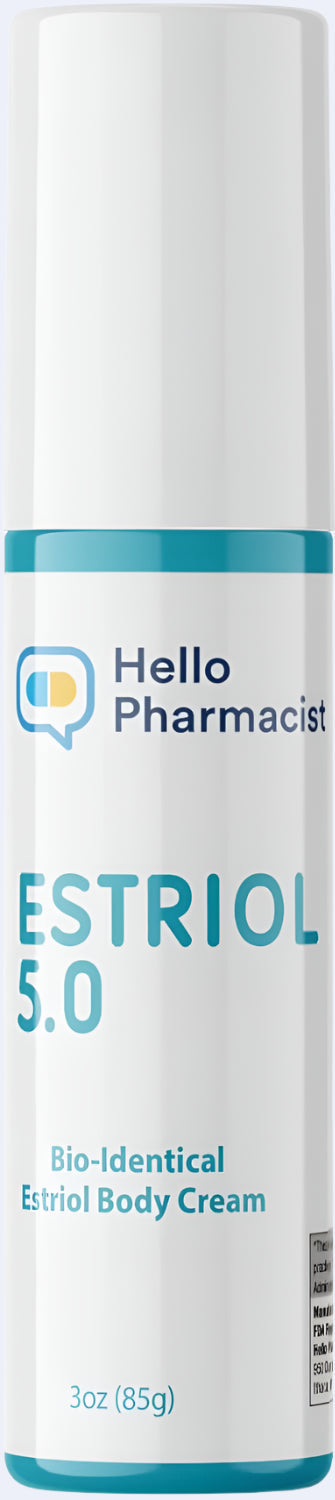 HelloPharmacist Estriol 5.0 Bioidentical Cream for Women – 3 oz