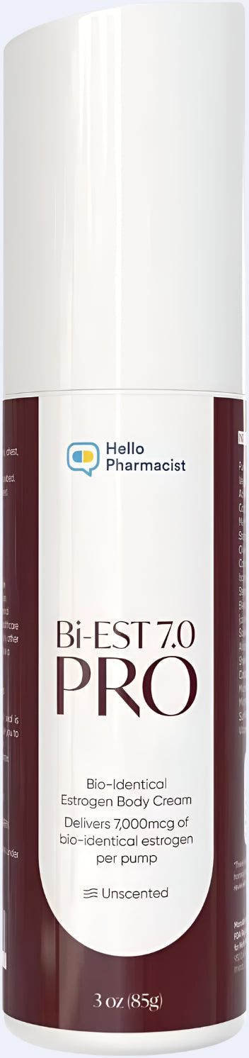 HelloPharmacist Bi-EST PRO 7.0 Bioidentical Estrogen Cream for Women (Max Strength)