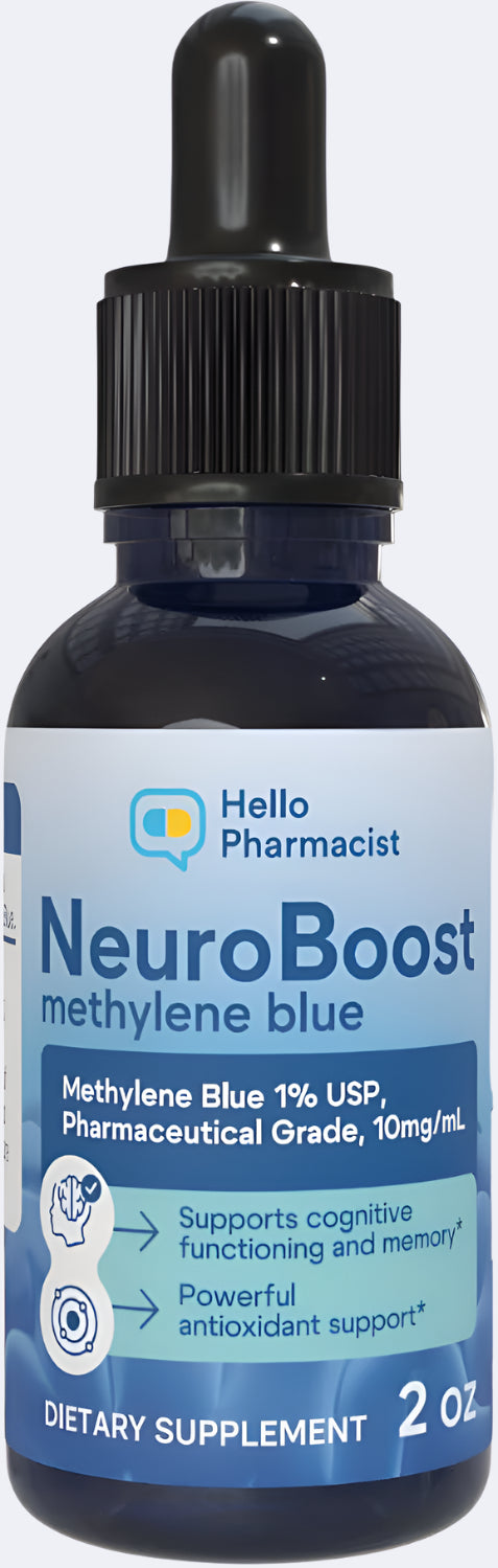 HelloPharmacist NeuroBoost Methylene Blue 1% Liquid — 2 oz