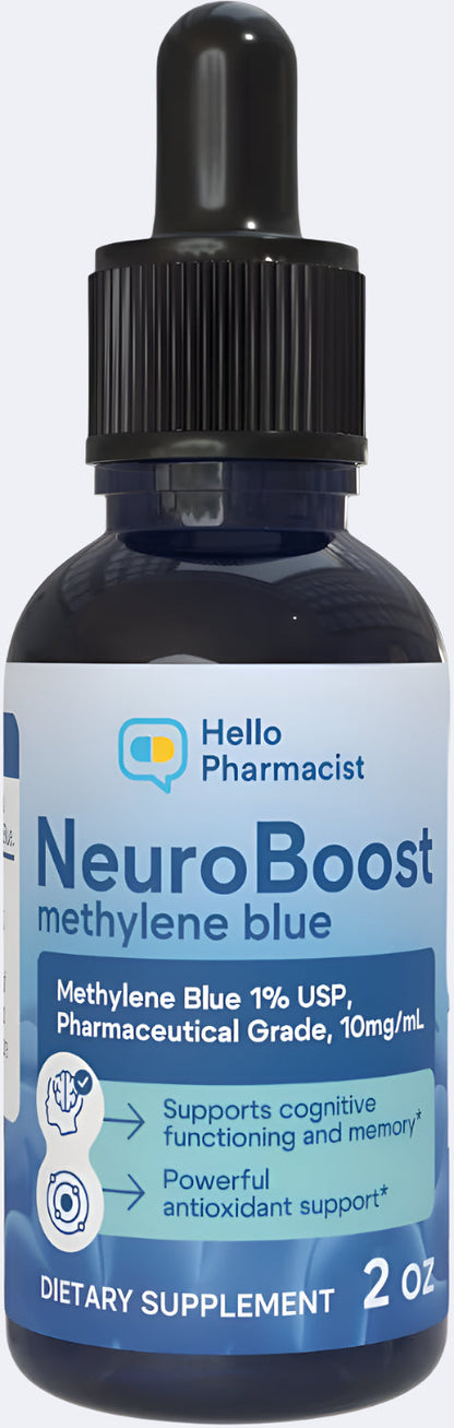 HelloPharmacist NeuroBoost Methylene Blue 1% Liquid — 2 oz