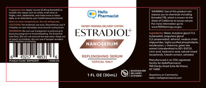 HelloPharmacist Bioidentical Estradiol Serum for Women — Nanoemulsified Topical